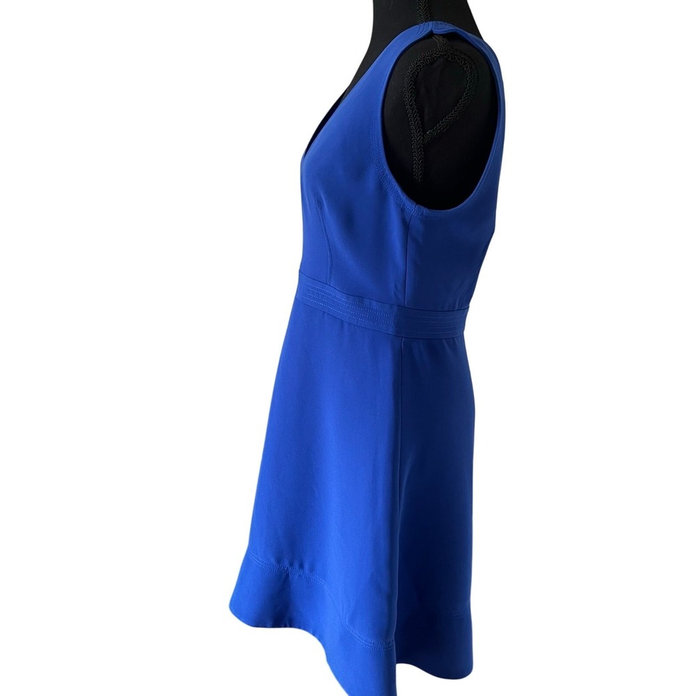 J.Crew Womens Royal Blue V-Neck Sleeveless Fit & Flare Dress E0068 Size 8 NWT - Picture 3 of 11